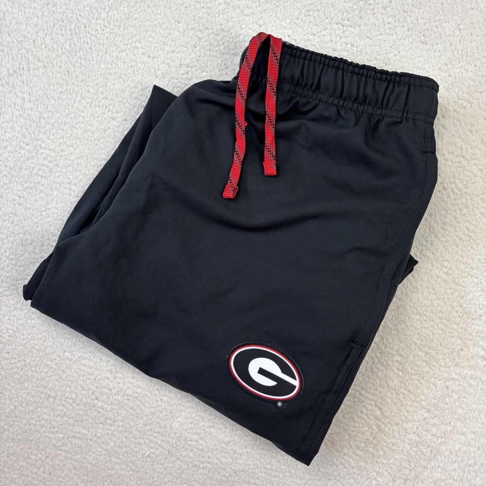 GEORGIA BULLDOGS x NIKE Dri-Fit Track Pants Mens Medium Straight Leg Zip Ankle